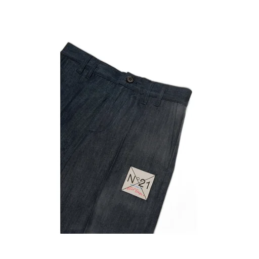 N°21 Kids Logo Patch Denim Shorts