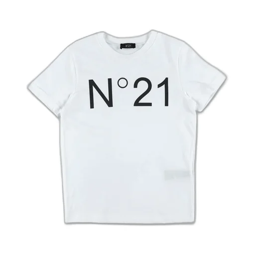 N°21 Kids Logo Printed Crewneck T-Shirt