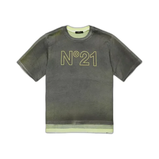 N°21 Kids Logo Printed Crewneck T-Shirt