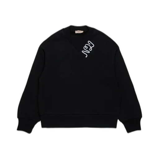 N°21 Kids Logo Patch Crewneck Sweatshirt