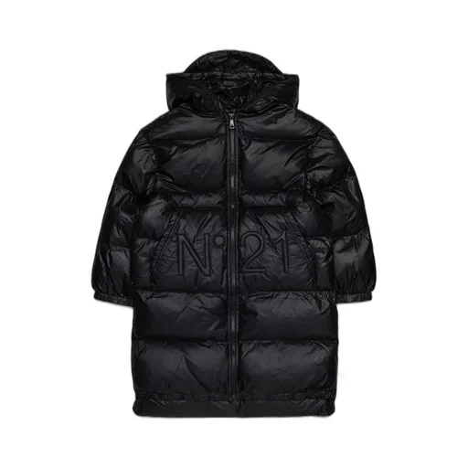 N°21 Kids Long Padded Hooded Coat