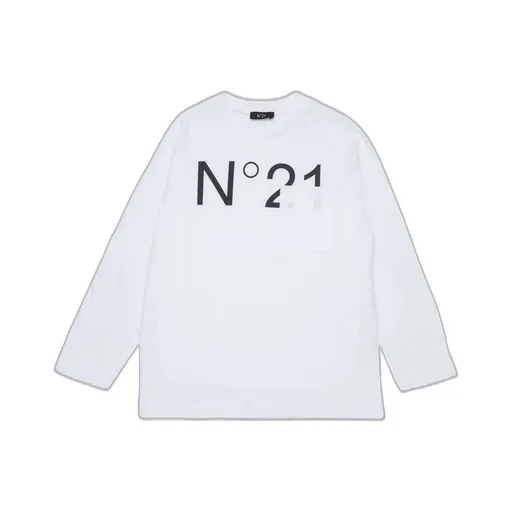 N°21 Kids Logo Printed Long-Sleeved T-Shirt