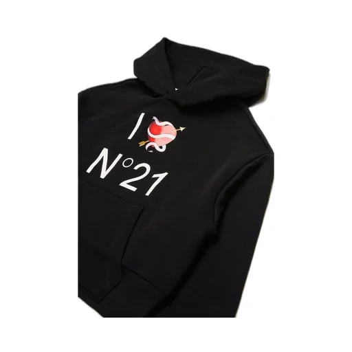 Nº21 Kids I Love N°21 Printed Hoodie