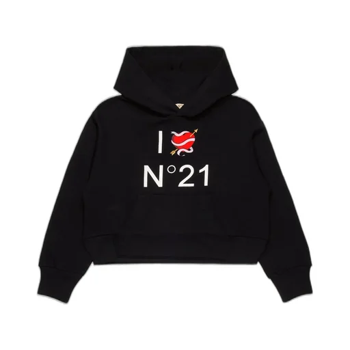 Nº21 Kids I Love N°21 Printed Hoodie