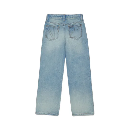 Nº21 Kids Mid-Rise Wide-Leg Jeans