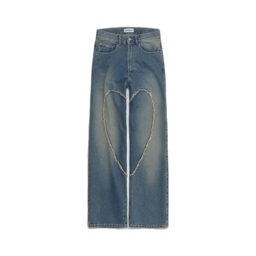 Carne Bollente Heart-Distressed Loose Jeans