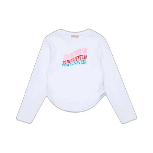 N°21 Kids Gathered Printed T-Shirt