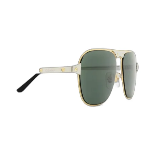Cartier Santos Brushed Pilot Frame Sunglasses