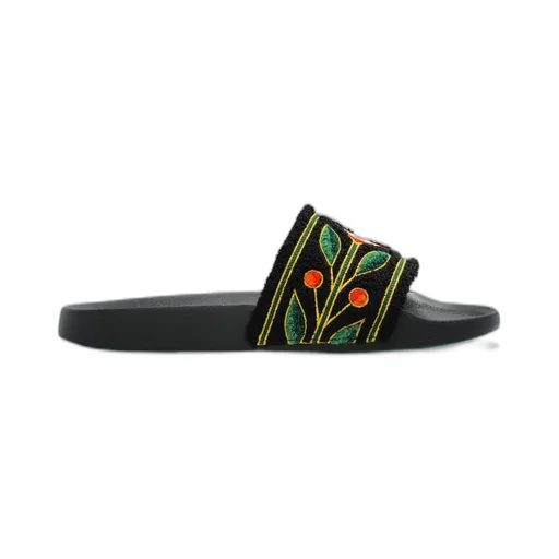 Casablanca Logo Detailed Terry Slides