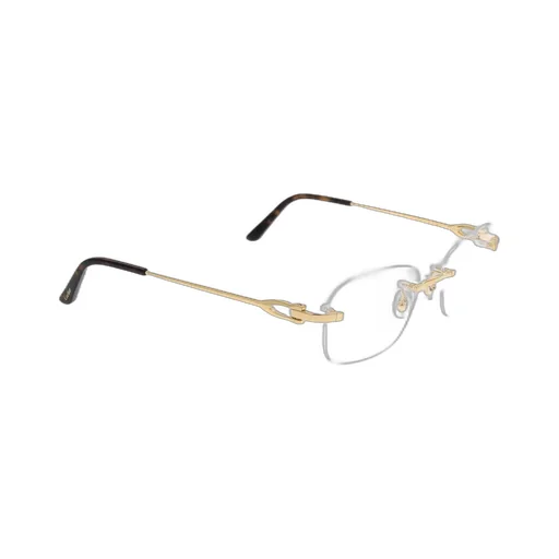 Cartier Rectangle Frame Rimless Glasses