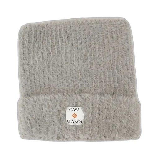 Casablanca Logo Patch Knitted Beanie