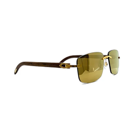 Cartier Square Framed Contrast Sunglasses