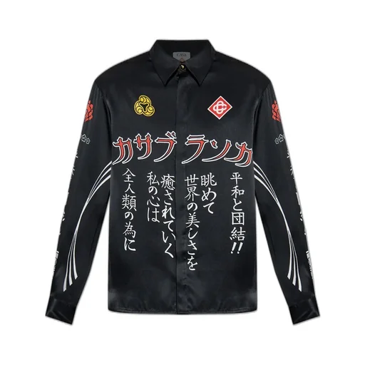 Casablanca Logo Printed Long-Sleeved Shirt