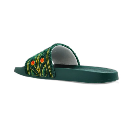 Casablanca Logo Detailed Terry Slides
