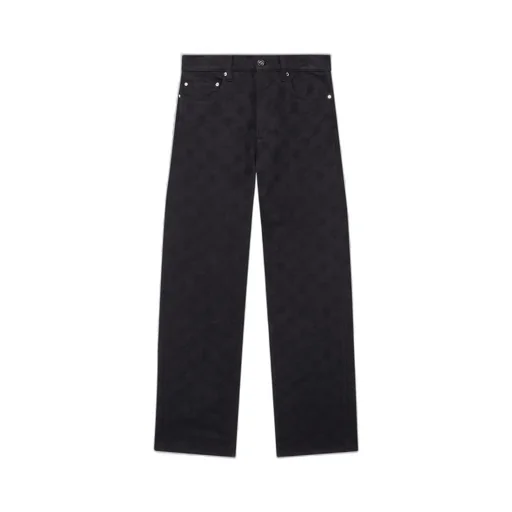 Casablanca Contrast Stitched Logo-Patch Jeans