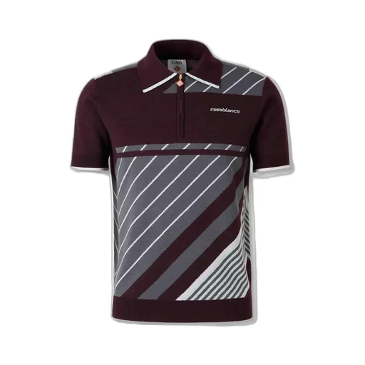 Casablanca Diagonal Tennis Polo Shirt