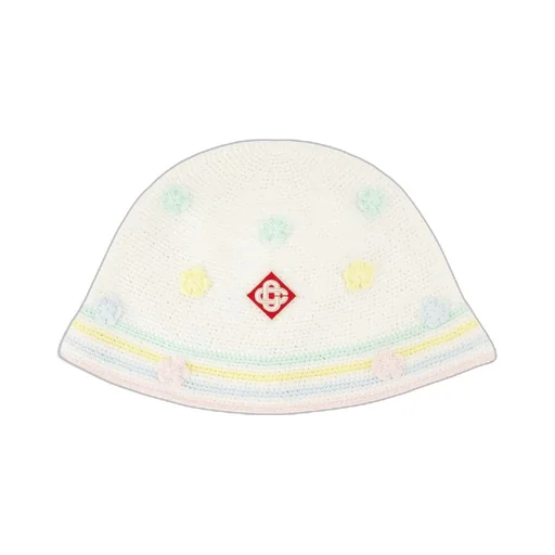 Casablanca Floral Embroidered Crochet Bucket Hat