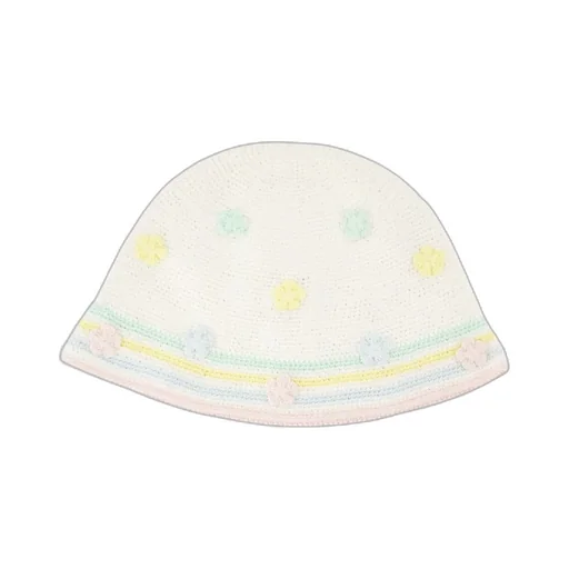 Casablanca Floral Embroidered Crochet Bucket Hat