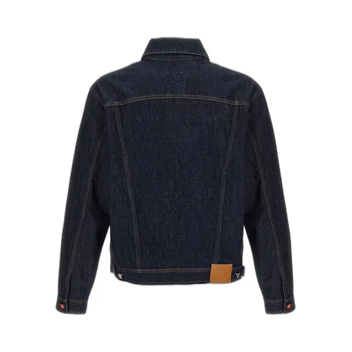 Casablanca Logo Embroidered Buttoned Denim Jacket