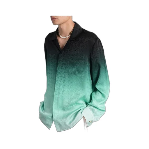 Casablanca Gradient Pattern Satin Shirt