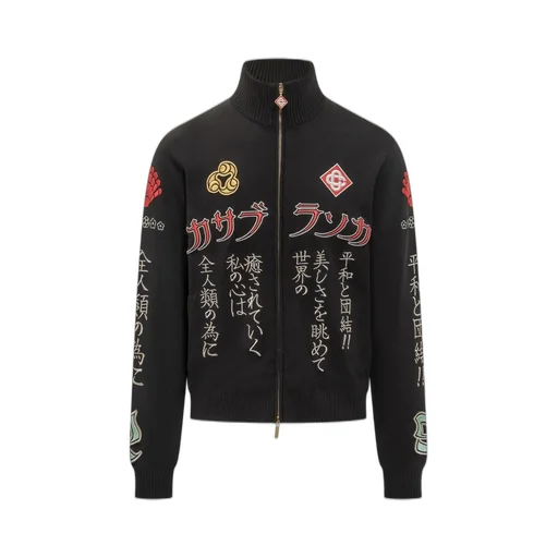 Casablanca Zip-Up Knitted Cardigan