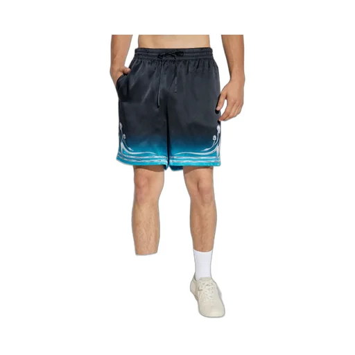 Casablanca Logo Printed Elastic Waist Shorts