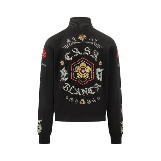 Casablanca Zip-Up Knitted Cardigan