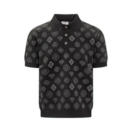 Casablanca Monogram Jacquard Polo