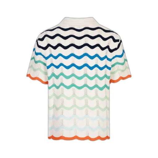 Casablanca Gradient Wave Crochet Shirt
