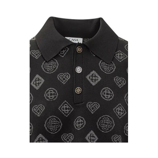 Casablanca Monogram Jacquard Polo