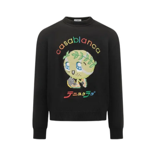 Casablanca Character Intarsia Knit Jumper