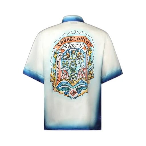 Casablanca Casa Way Skate Short Sleeved Satin Shirt