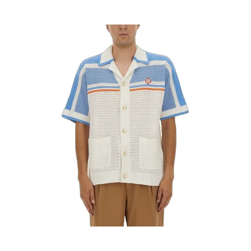 Casablanca Logo Patch Knitted Shirt