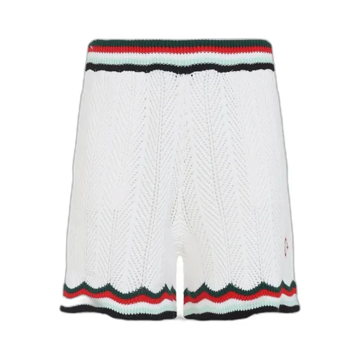 Casablanca Chevron Crochet Shorts