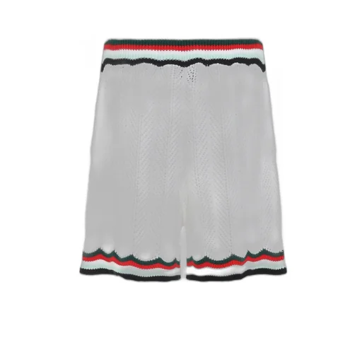 Casablanca Chevron Crochet Shorts