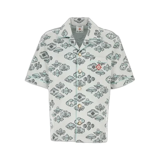 Casablanca Jacquard Motif Short Sleeve Shirt