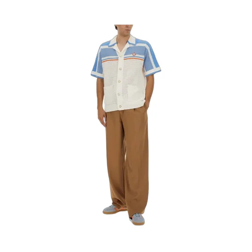 Casablanca Logo Patch Knitted Shirt