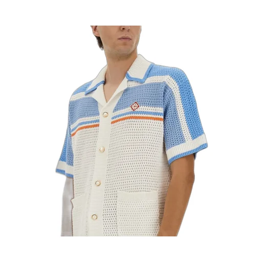 Casablanca Logo Patch Knitted Shirt