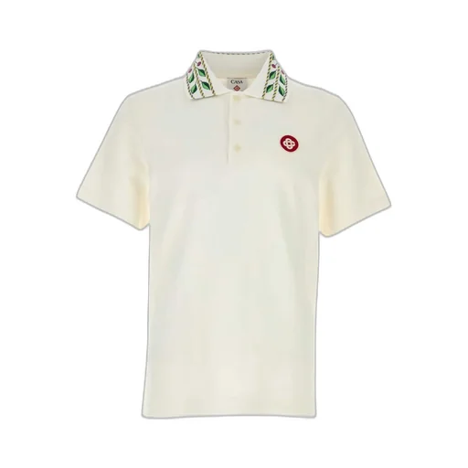 Casablanca Logo Embroidered Polo Shirt