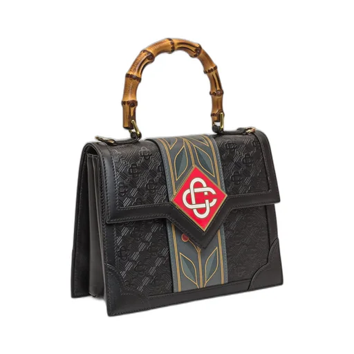 Casablanca Jeanne Logo Patch Top Handle Bag
