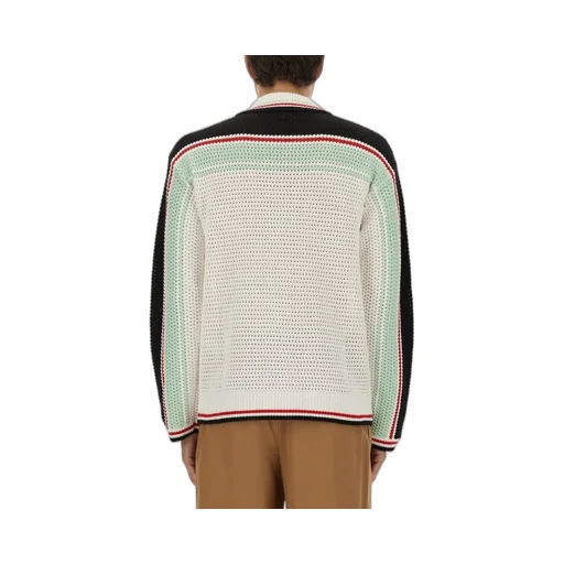 Casablanca Logo Patch Button-Down Knitted Shirt