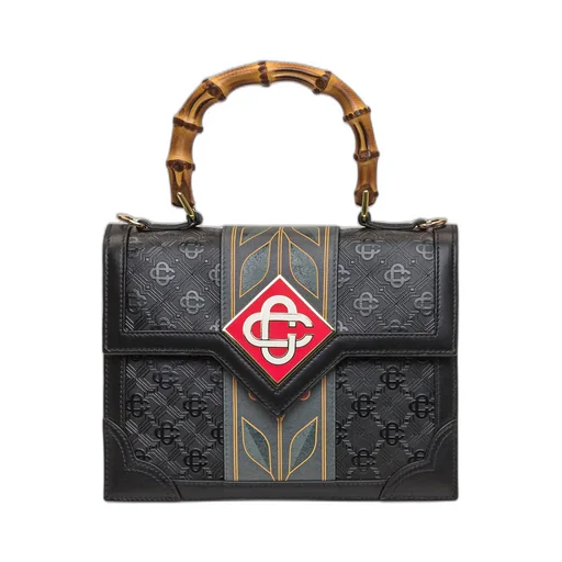Casablanca Jeanne Logo Patch Top Handle Bag