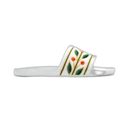 Casablanca Logo Embroidered Terry Sliders