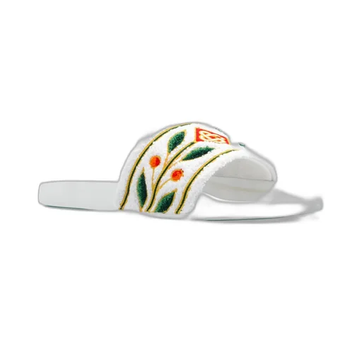 Casablanca Logo Embroidered Terry Sliders