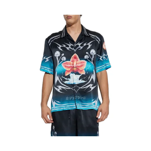 Casablanca Cuban Collar Short-Sleeved Shirt