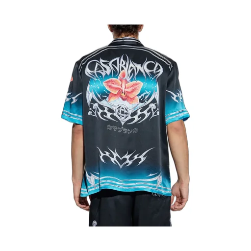 Casablanca Cuban Collar Short-Sleeved Shirt