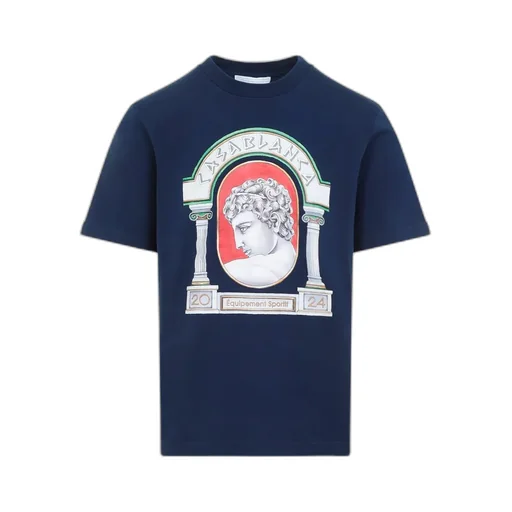 Casablanca La Medaille-Printed Crewneck T-Shirt