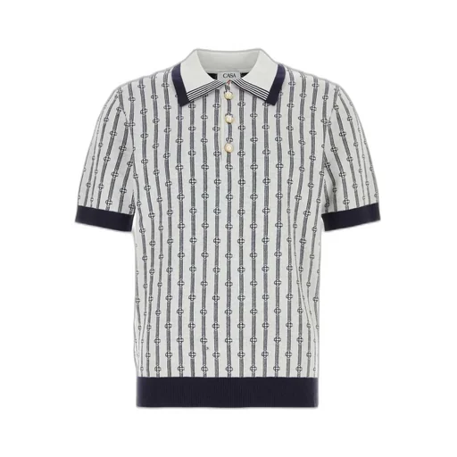Casablanca Monogram Knitted Polo Shirt