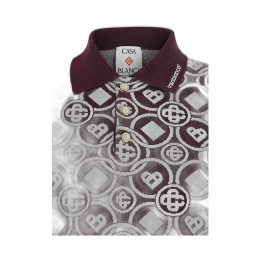 Casablanca Monogram Knit Polo Shirt