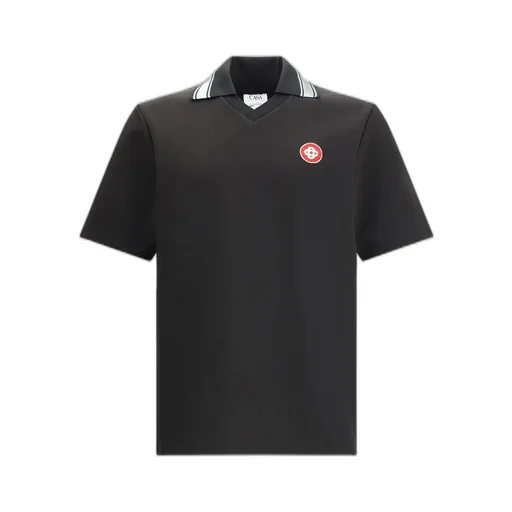 Casablanca Short Sleeved Logo Patch Polo Shirt